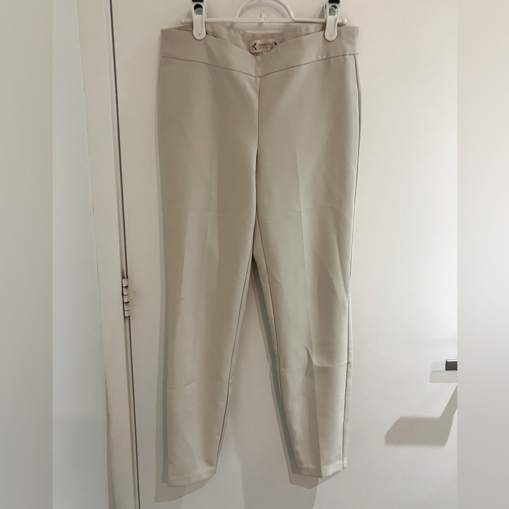 Nanette Lepore Cream Ankle Pants